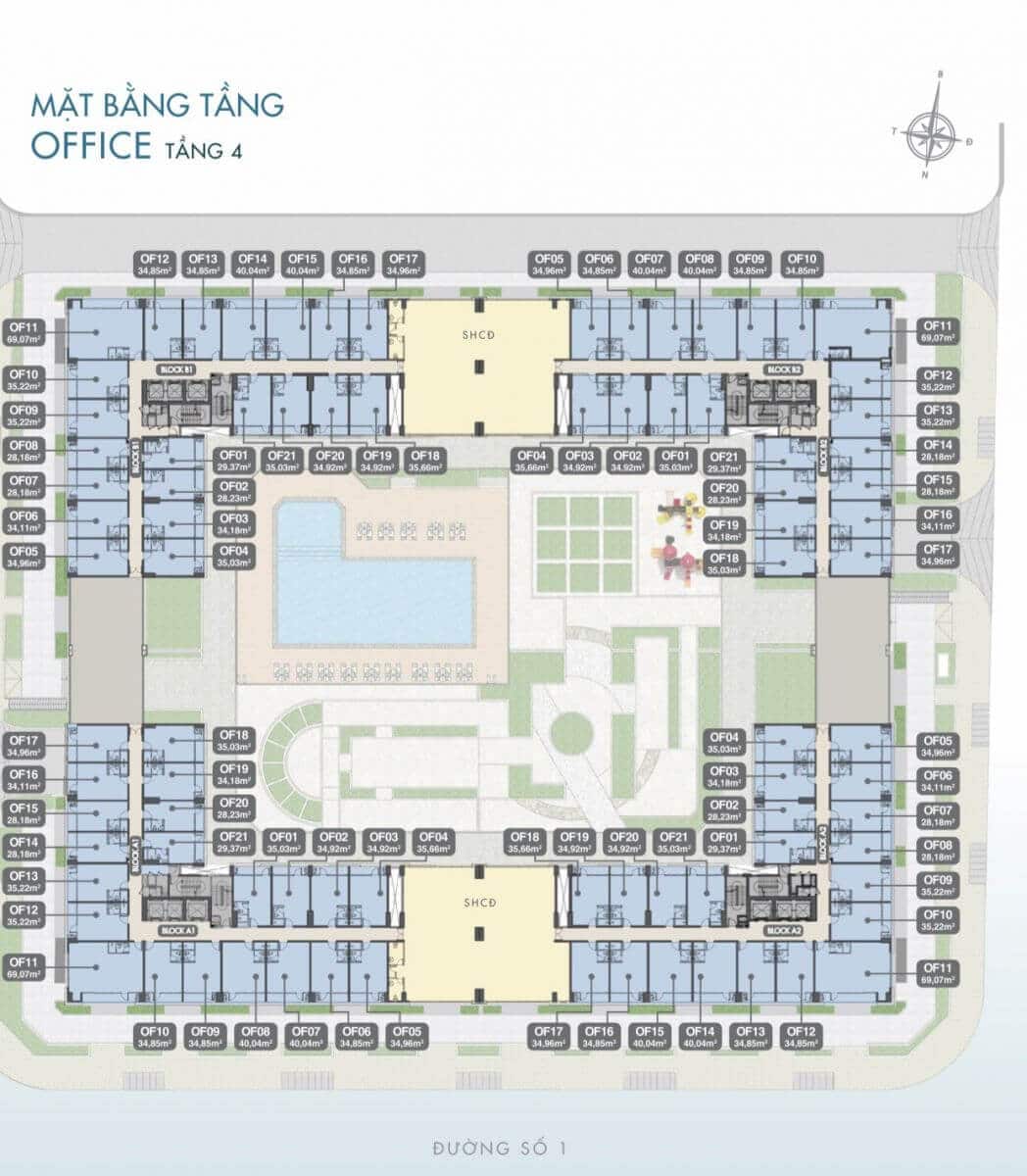 Mat Bang Can Officetel Q7 Boulevard Hung Thinh 2